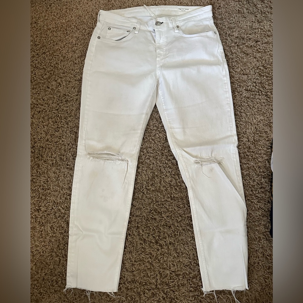 Lightly worn size 29 Rag & Bone white jeans